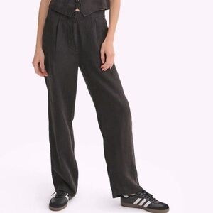 Mate The Label Organic Linen Tailored Wide Leg Pants